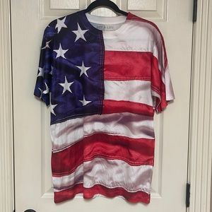Get A Life flag size large shirt. Silky material.